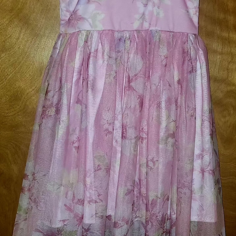 Zhenzi Pink Floral Kids Dress